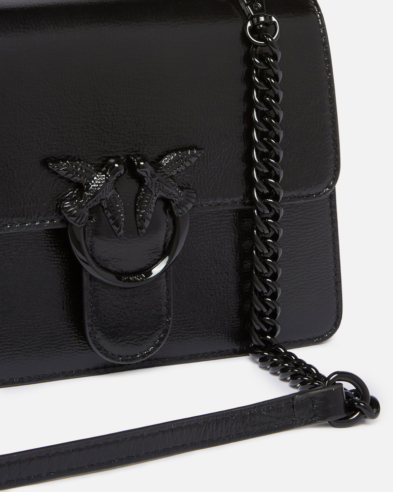 MINI LOVE BAG ONE TOP HANDLE LIGHT SMALL HANDBAG IN SHINY LEATHER 3