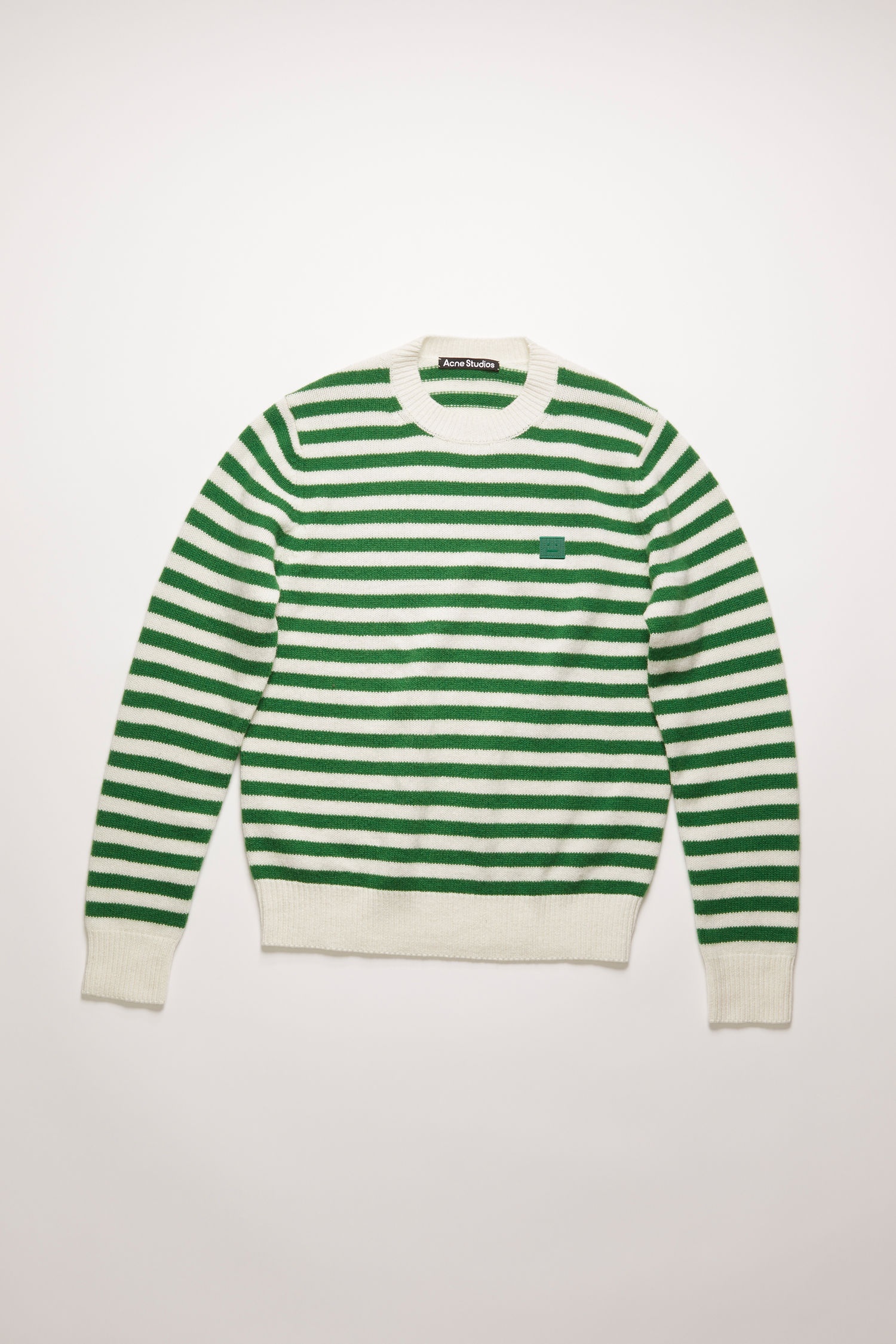 Breton stripe sweater green/white - 1