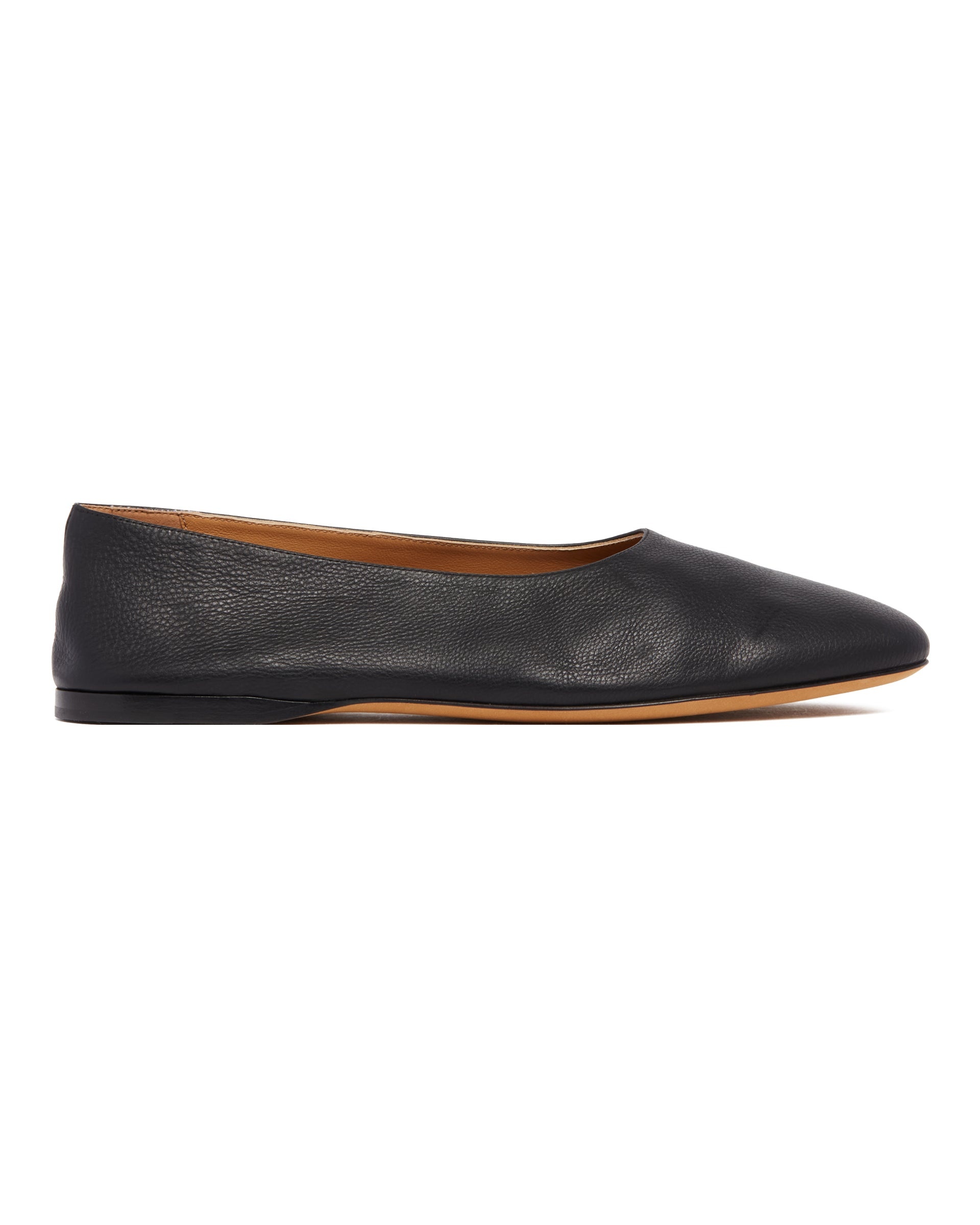 Black Awar Leather Flats - 2