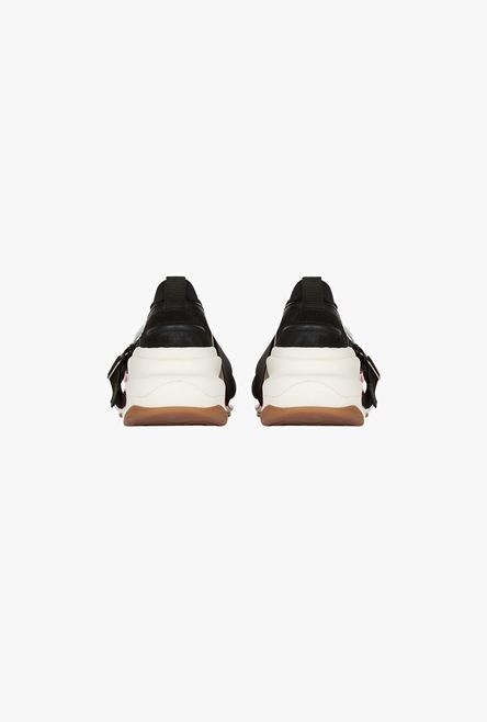 Black leather, suede and nylon B-Bold low-top sneakers with straps - 3