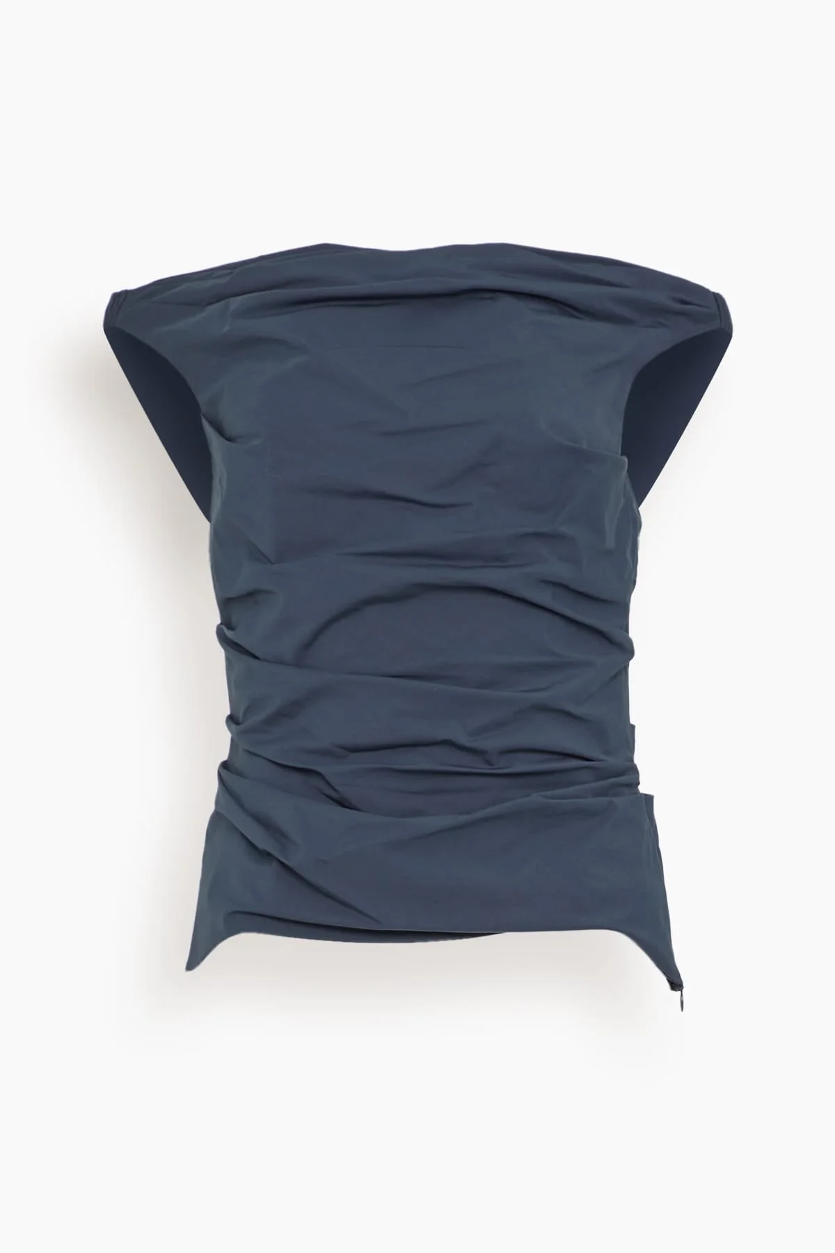 Maisel Cotton Draped Top in Midnight - 1