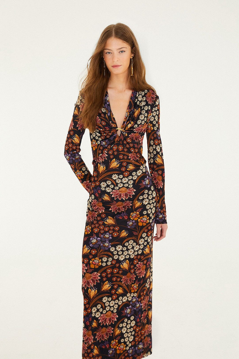 Black Lili Long Sleeve Maxi Dress 4
