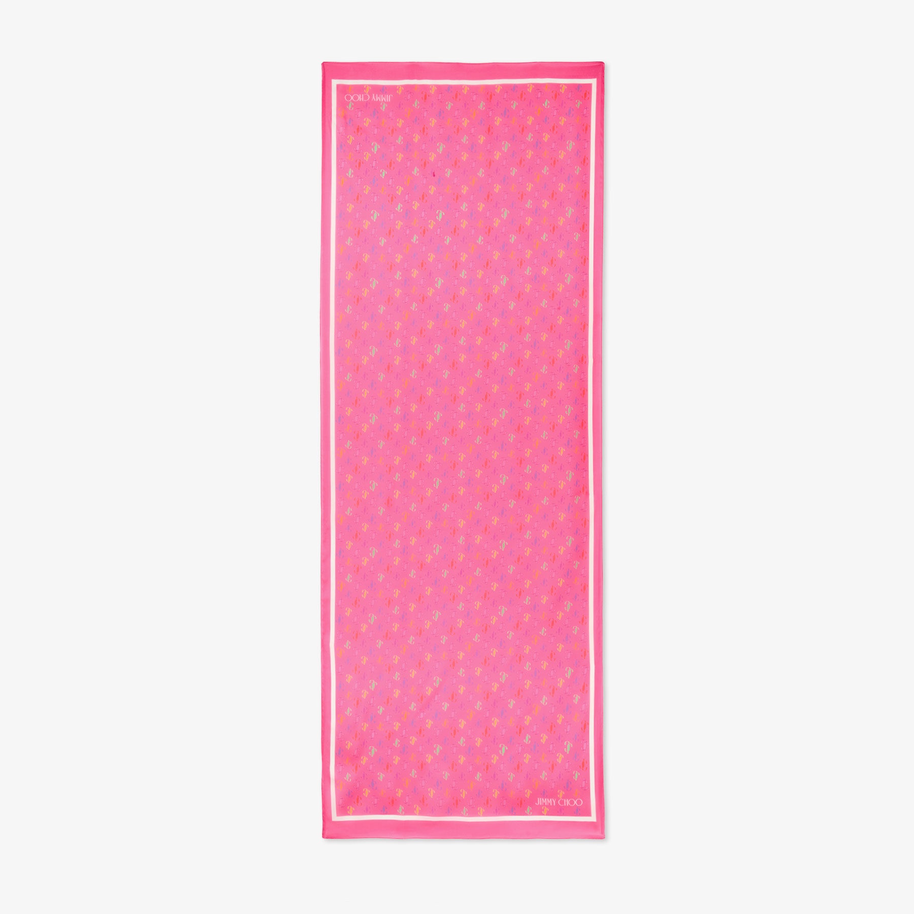 Doris
Fuchsia Silk Monogram Scarf - 2