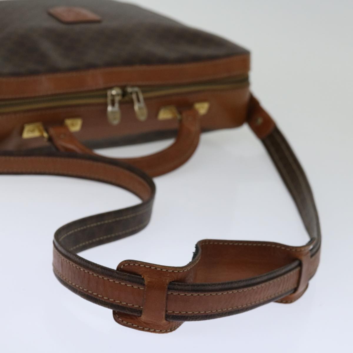 CELINE Macadam Canvas Hand Bag Pvc Brown - 6
