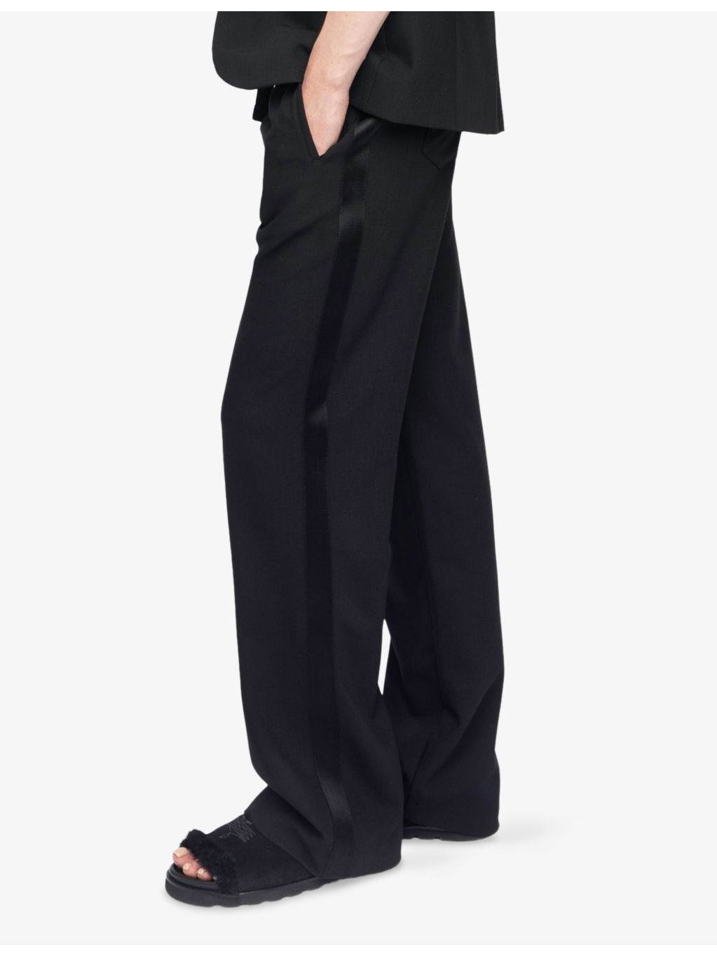 Poma Satin-Stripe Straight-Leg Low-Rise Stretch-Woven Trousers - 3