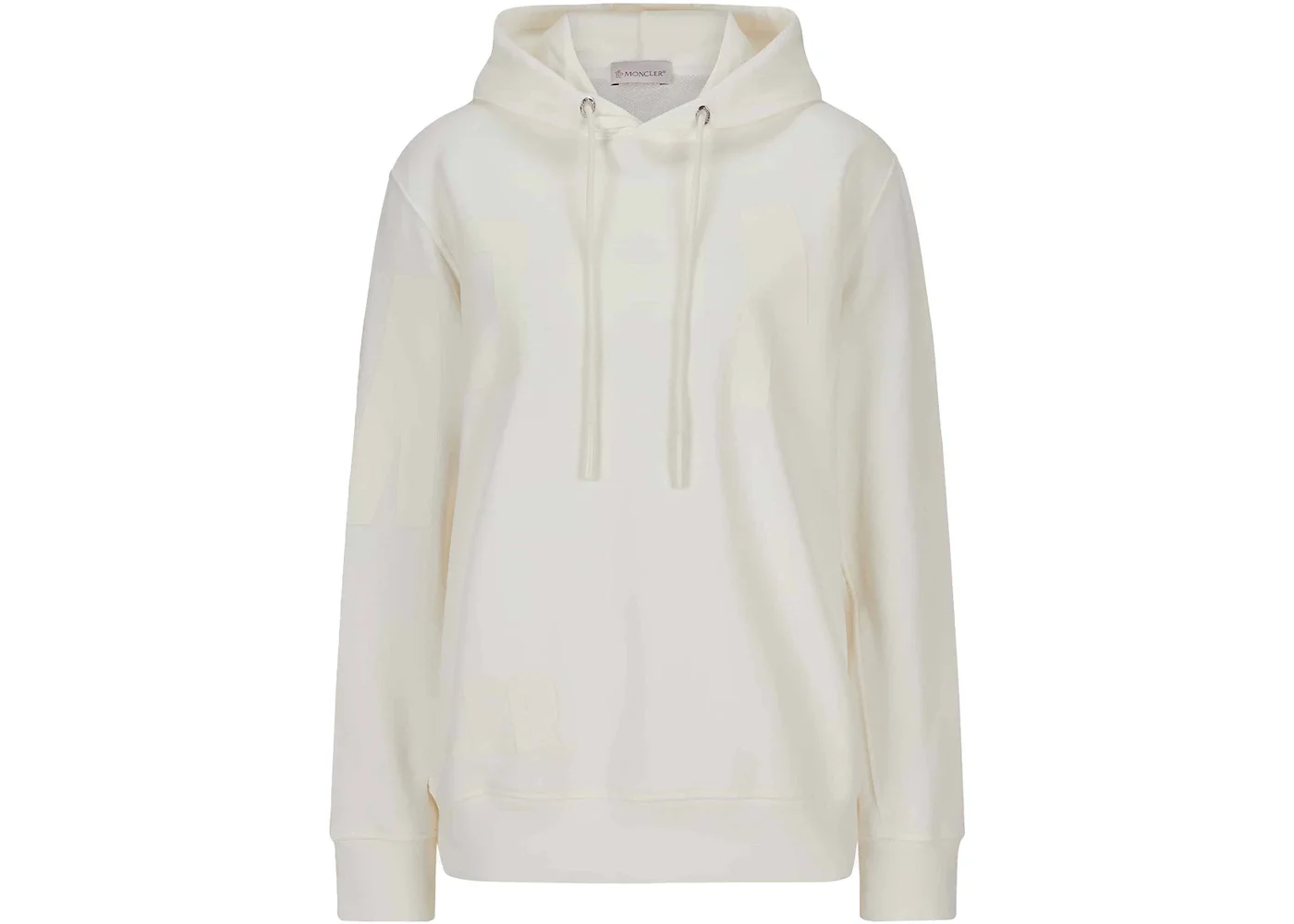 Moncler Logo Hoodie White/Creme - 1