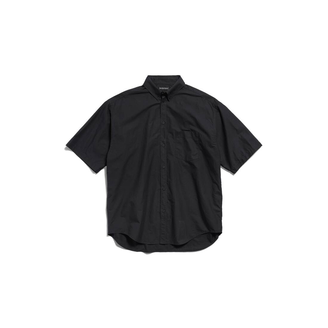 Men's Metal Bb Stencil Short Sleeve Shirt Large Fit in Black - 1