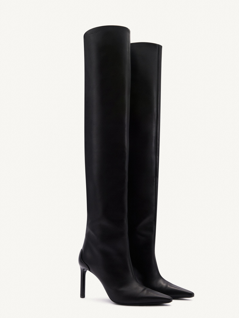 courrèges STILETTO ASTRO LEATHER BOOTS outlook
