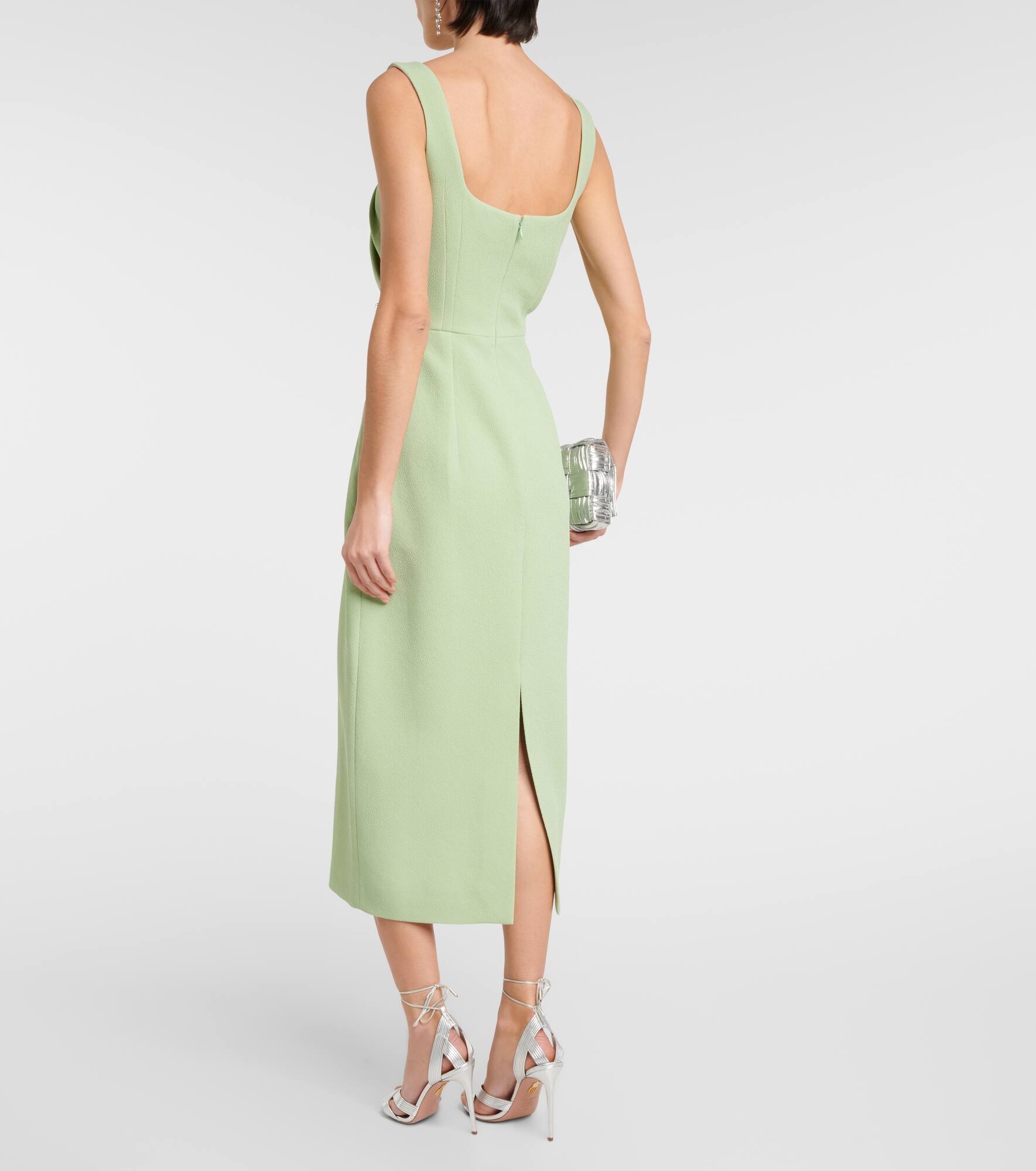 Arina pleated crêpe midi dress - 3