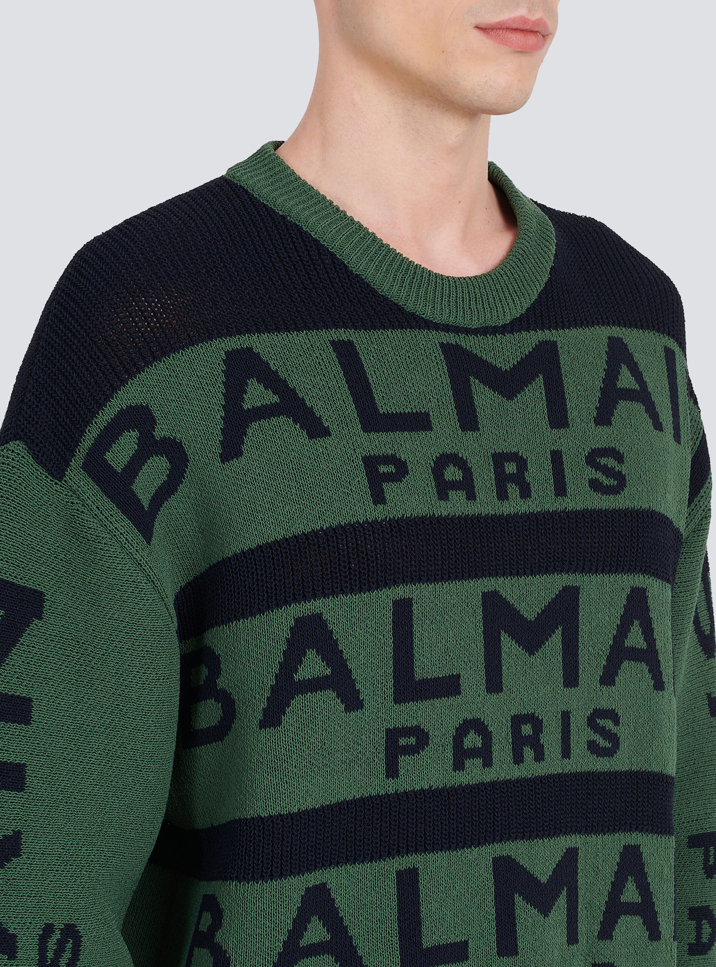 Sweater embroidered with Balmain Paris logo - 7