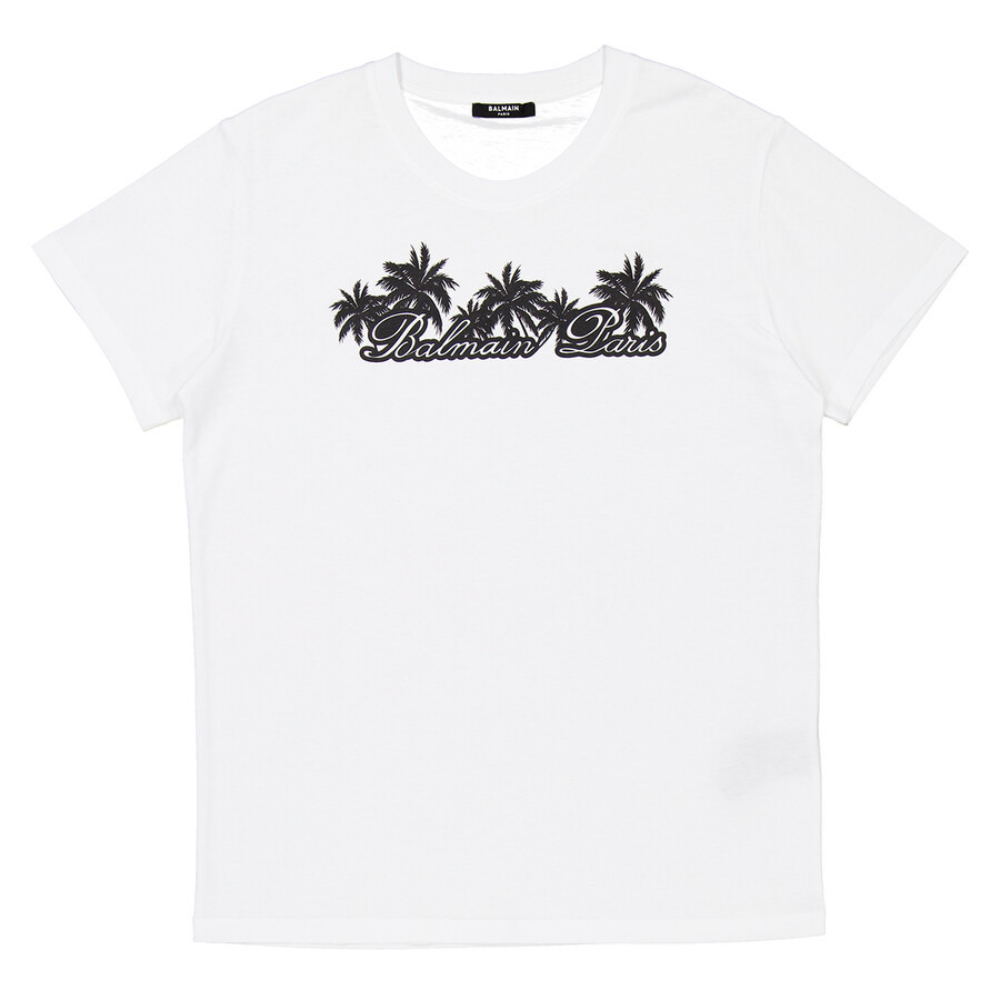 Balmain Palm-Print Cotton T-Shirt - 5