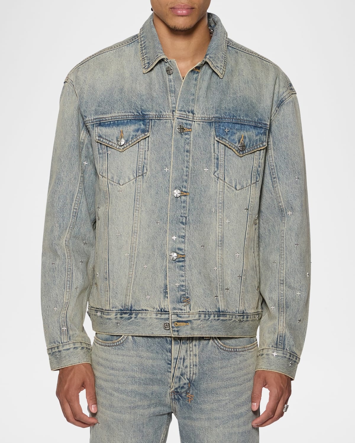 Men's Oh G Stagelight Metalik Denim Jacket - 4