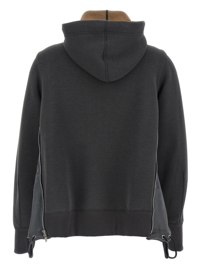 sacai Sponge grey hoodie outlook