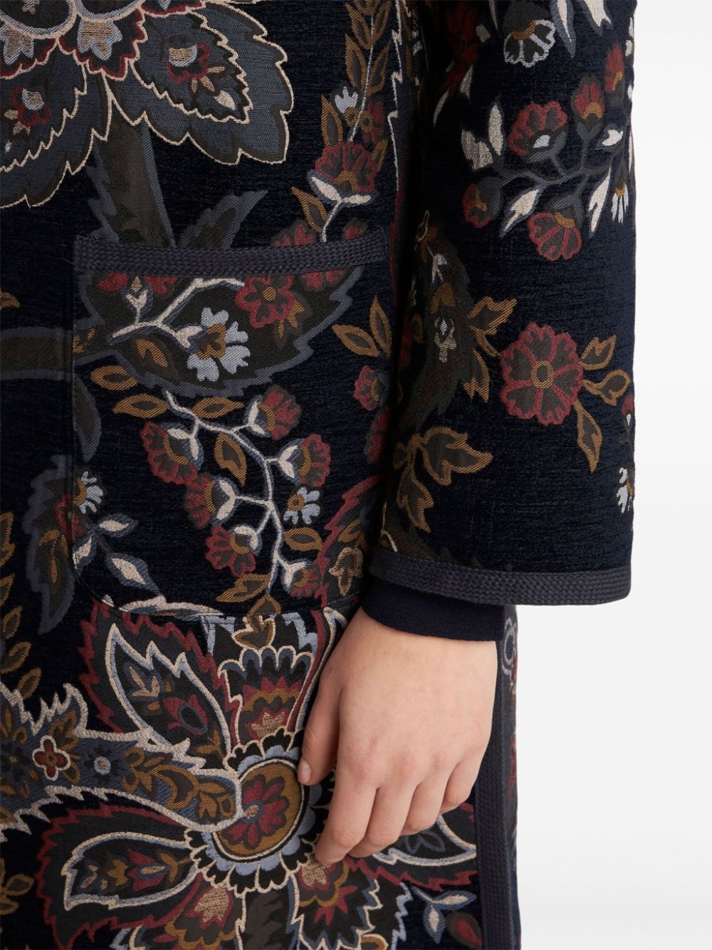 paisley-print reversible coat - 4
