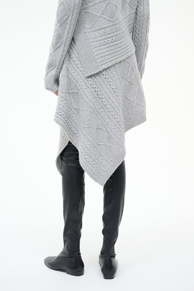 STAUD VEER SKIRT HEATHER GREY 4