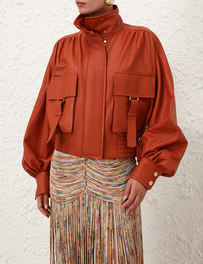 Zimmermann ILLUSTRATION BIKER JACKET outlook