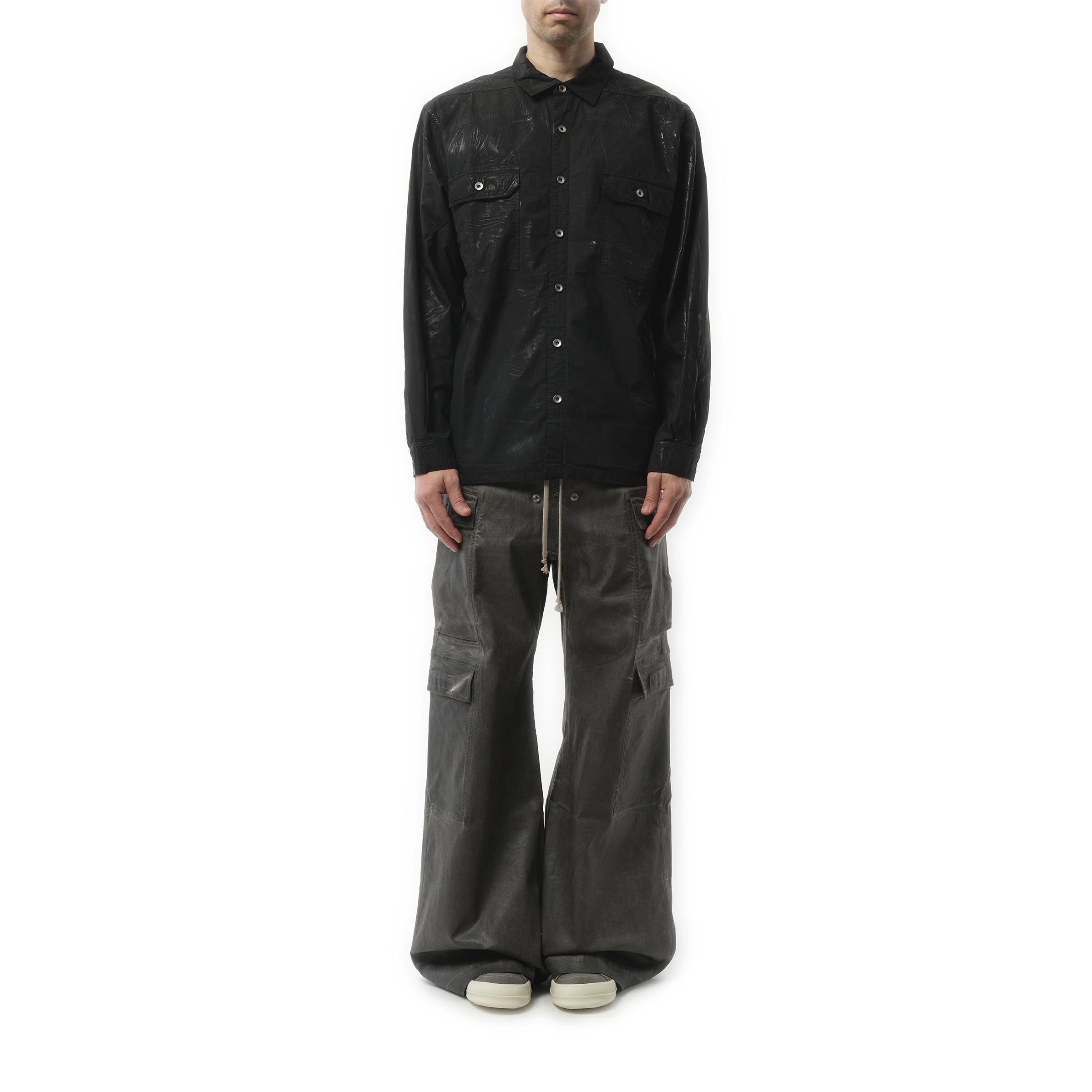 Denim Jumbo Outershirt in Black - 4