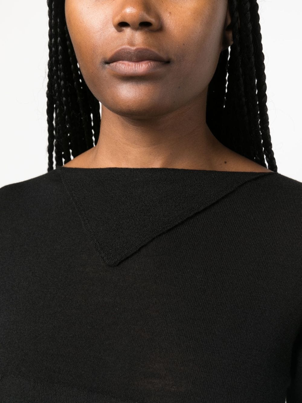 long-sleeved virgin wool top - 5