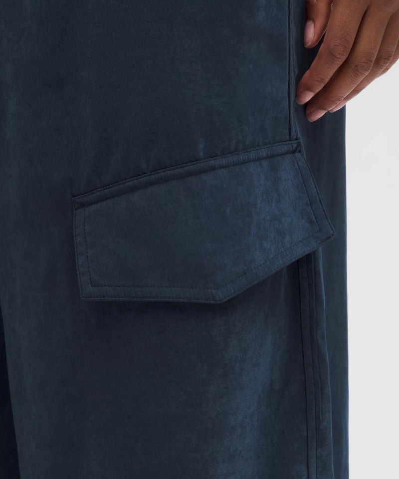 Matte Satin Relaxed-Fit Mid-Rise Cargo Pant 6