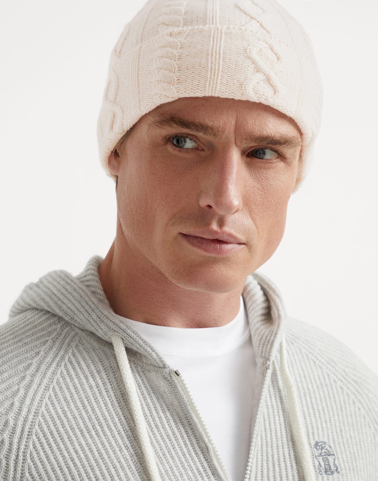 Cashmere Nordic cable knit beanie - 3
