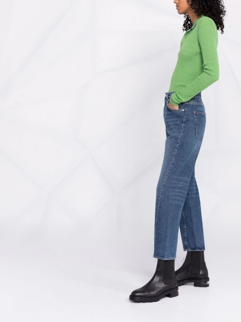 straight-legged cropped jeans - 4