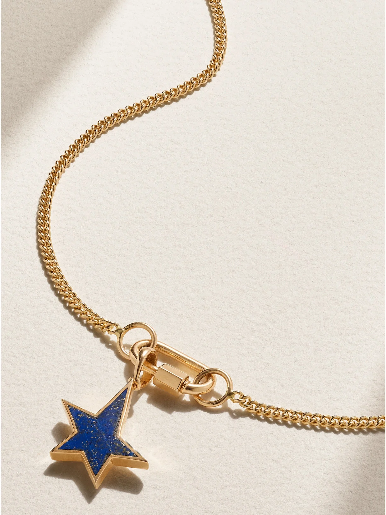 Not So Heavy + Babylock+ Star 14-karat Gold Lapis Lazuli Necklace - 1