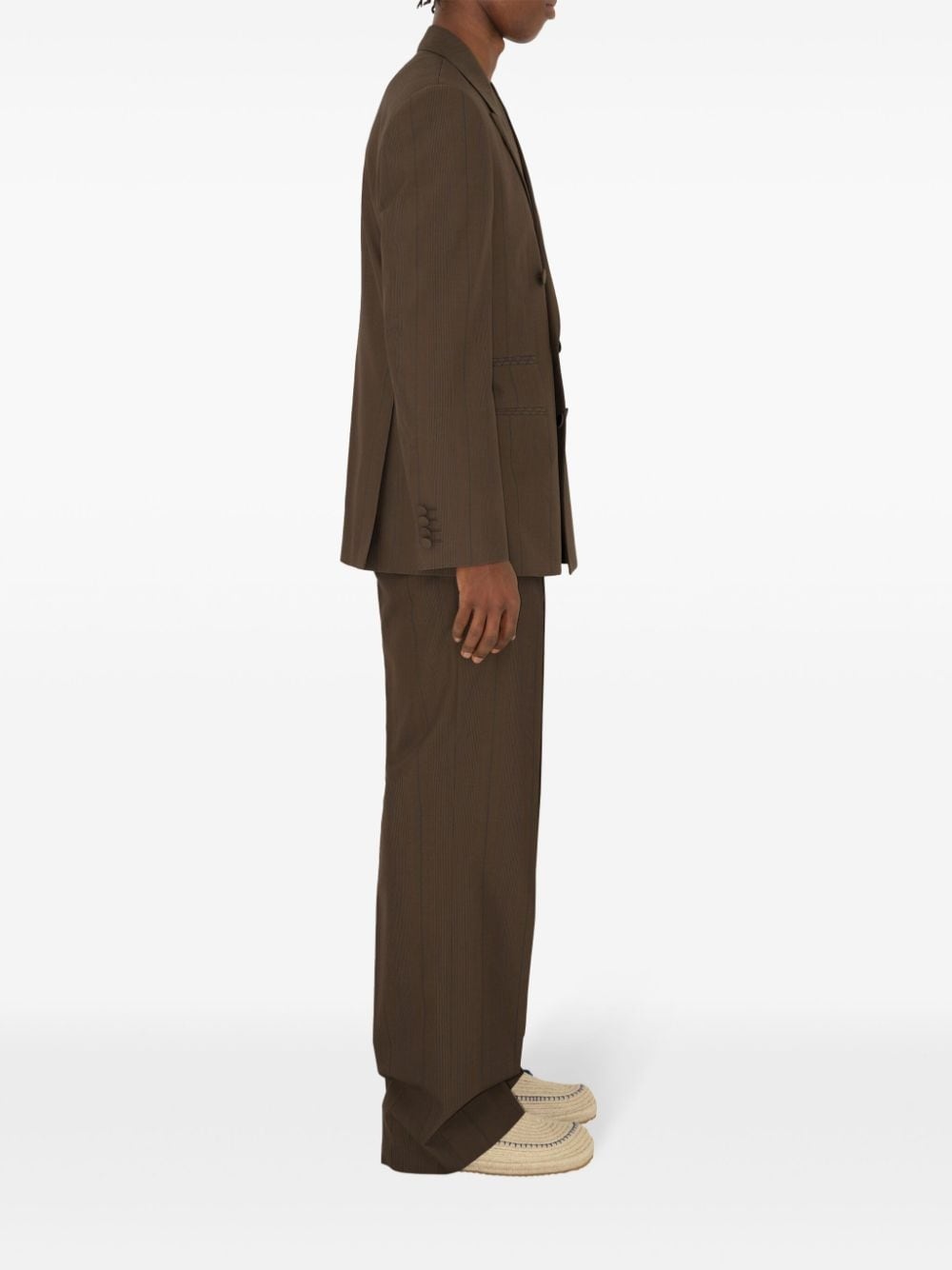 peak-lapel wool blazer - 3