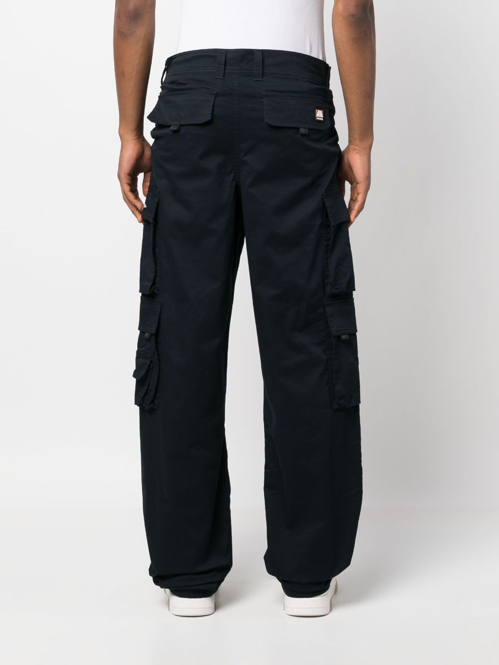 logo-embroidered cargo trousers - 4
