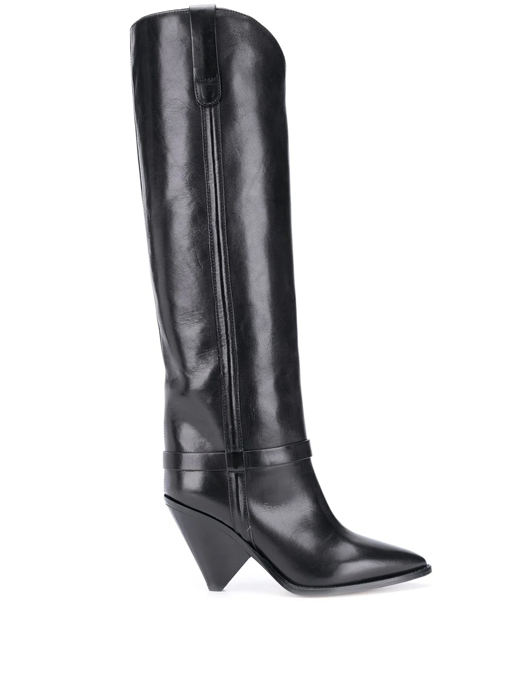 knee-length cone heel boots - 1