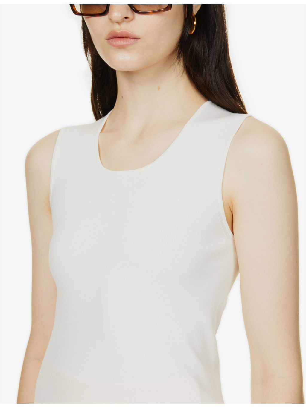 Scoop-neck silk-blend tank top - 5