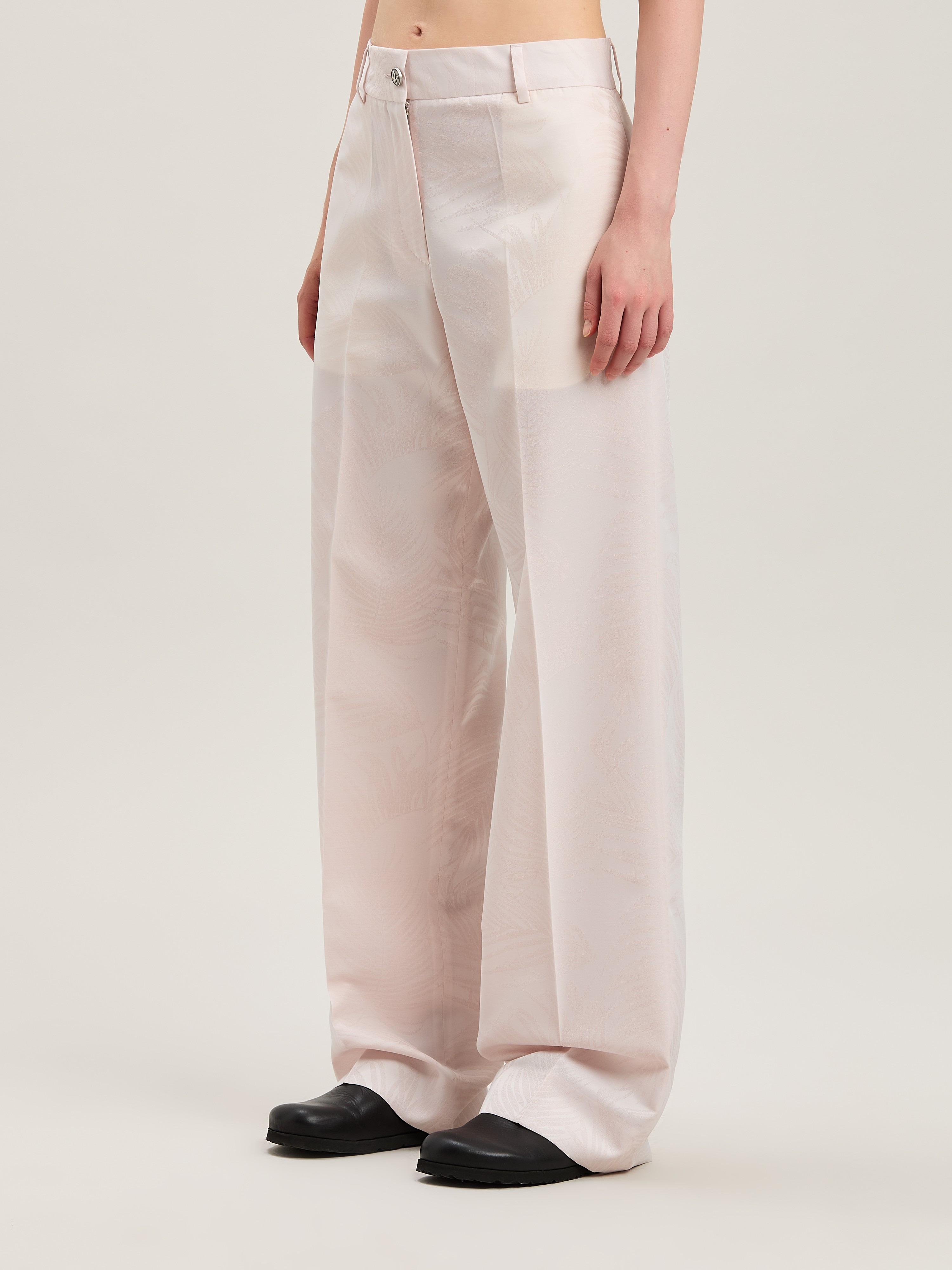Jacquared Palms Pants - 3