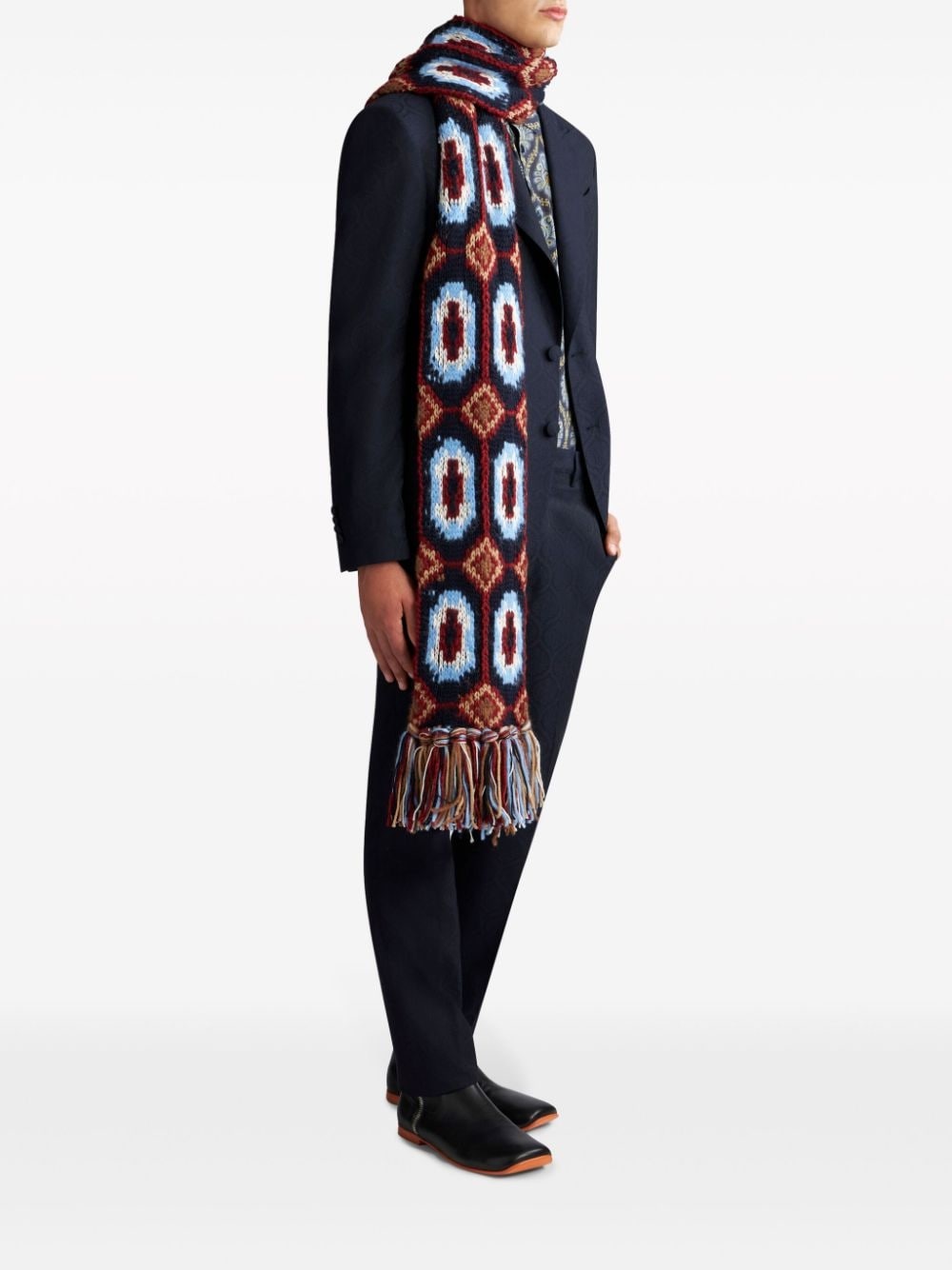 peak-lapel single-breasted blazer - 2