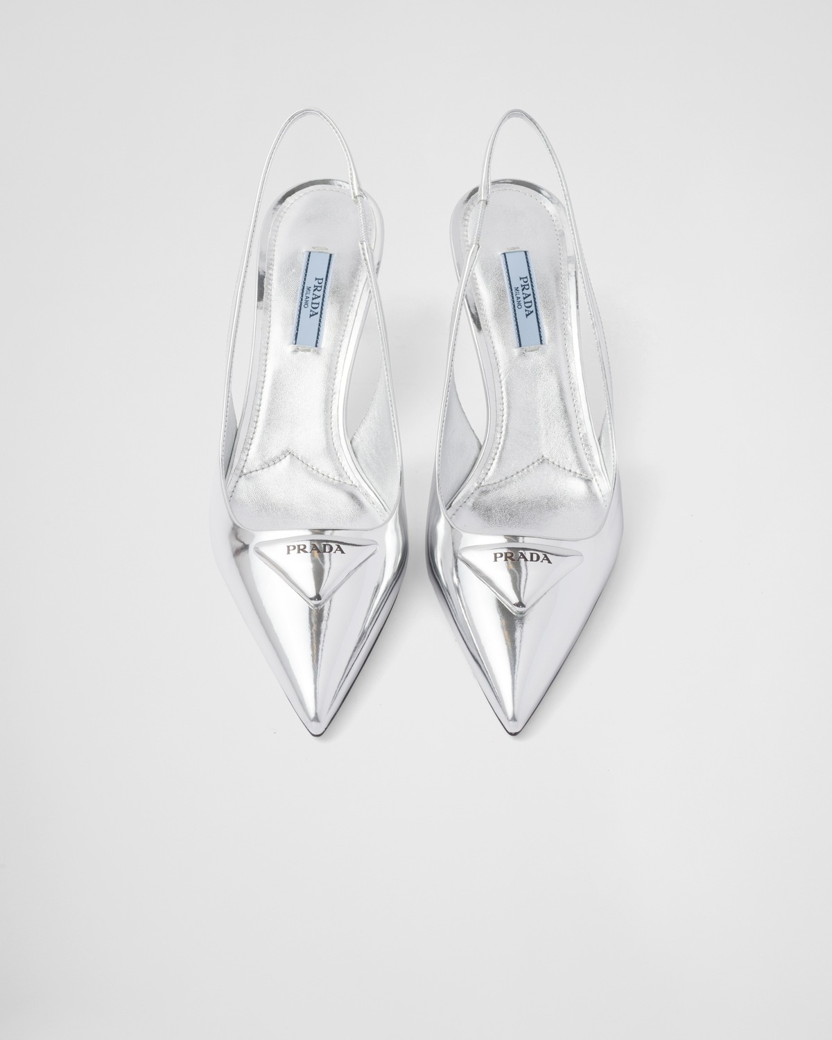 Brushed leather slingback pumps - 4