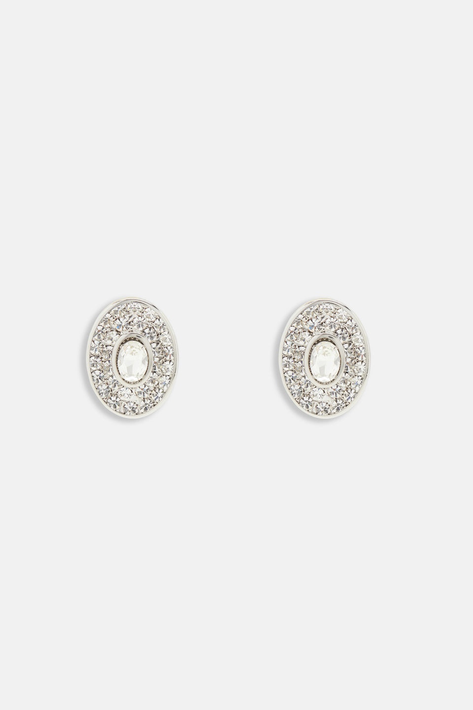 OVAL CRYSTAL EARRINGS - SMALL - 1