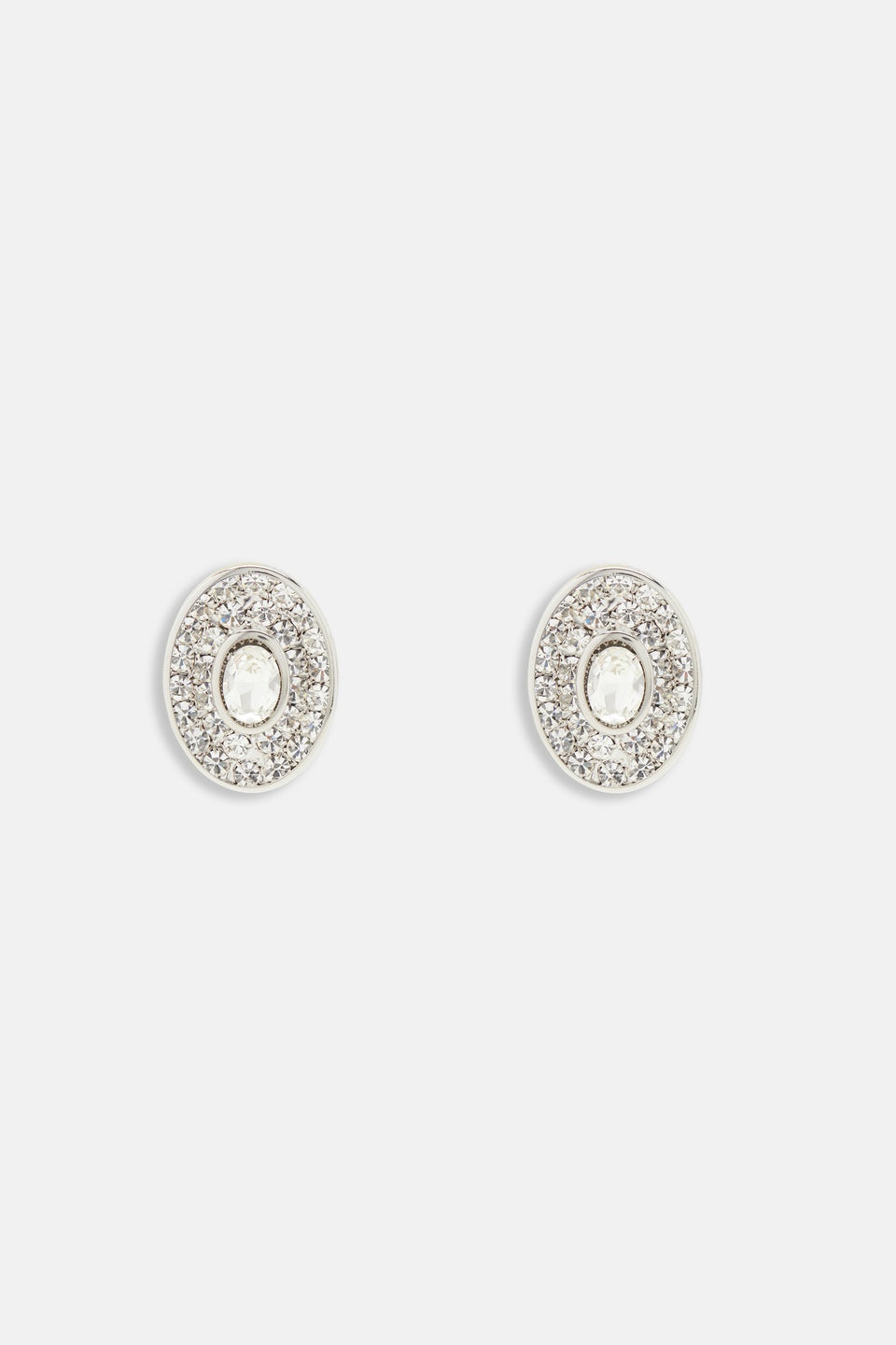 OVAL CRYSTAL EARRINGS - SMALL - 1