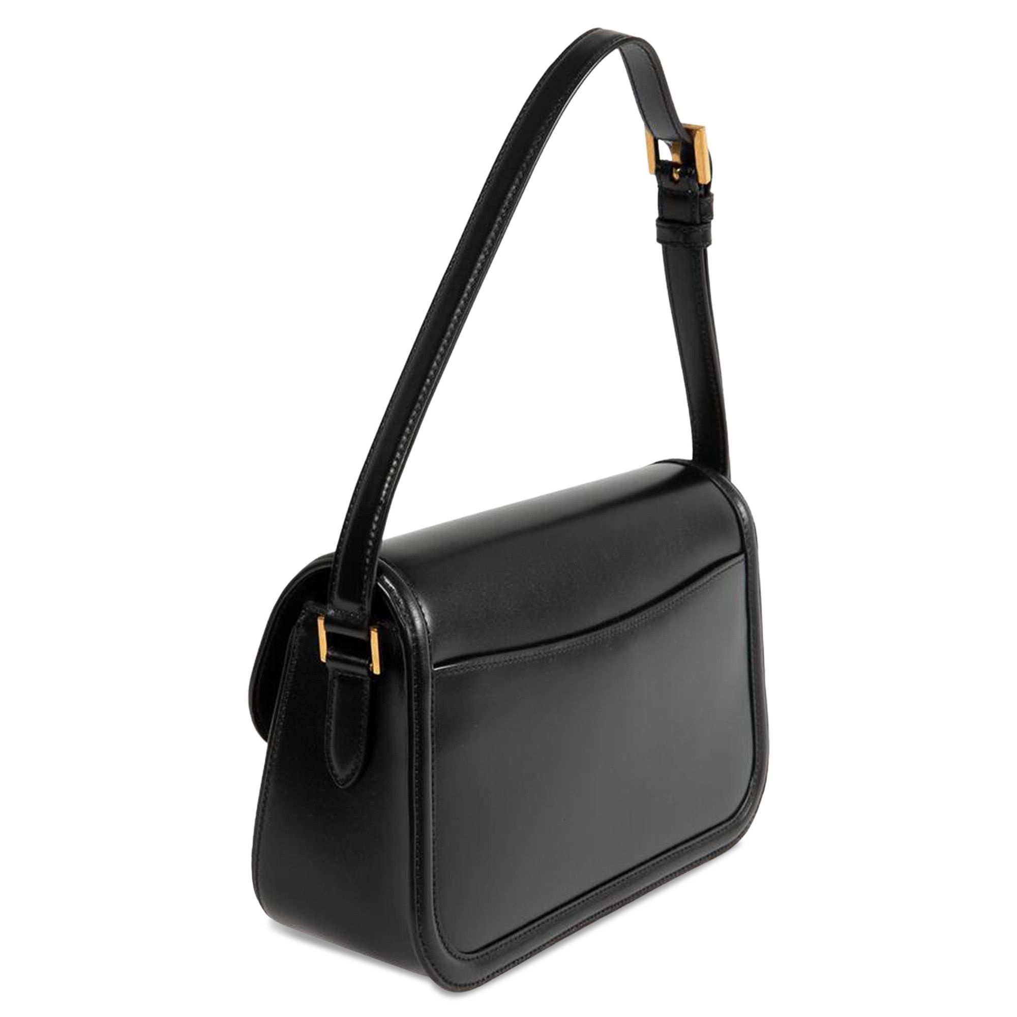 Saint Laurent Solferino Medium Leather Shoulder Bag 'Black' - 2