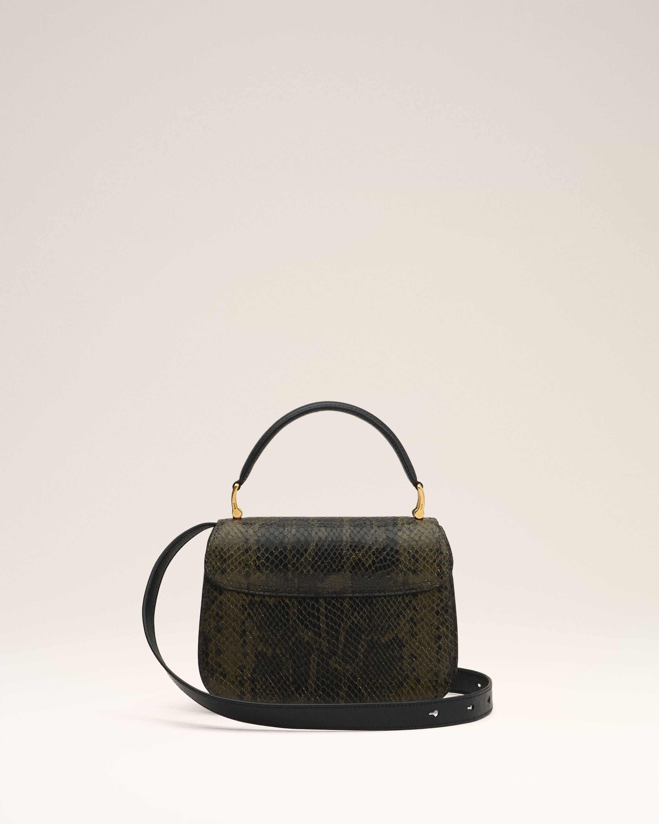 GREEN LEATHER TOP HANDLE PARIS PARIS BAG - 3