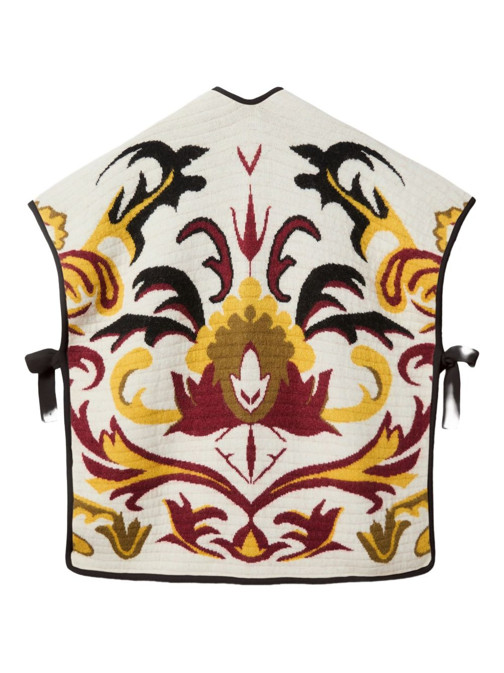 floral-pattern cape - 5
