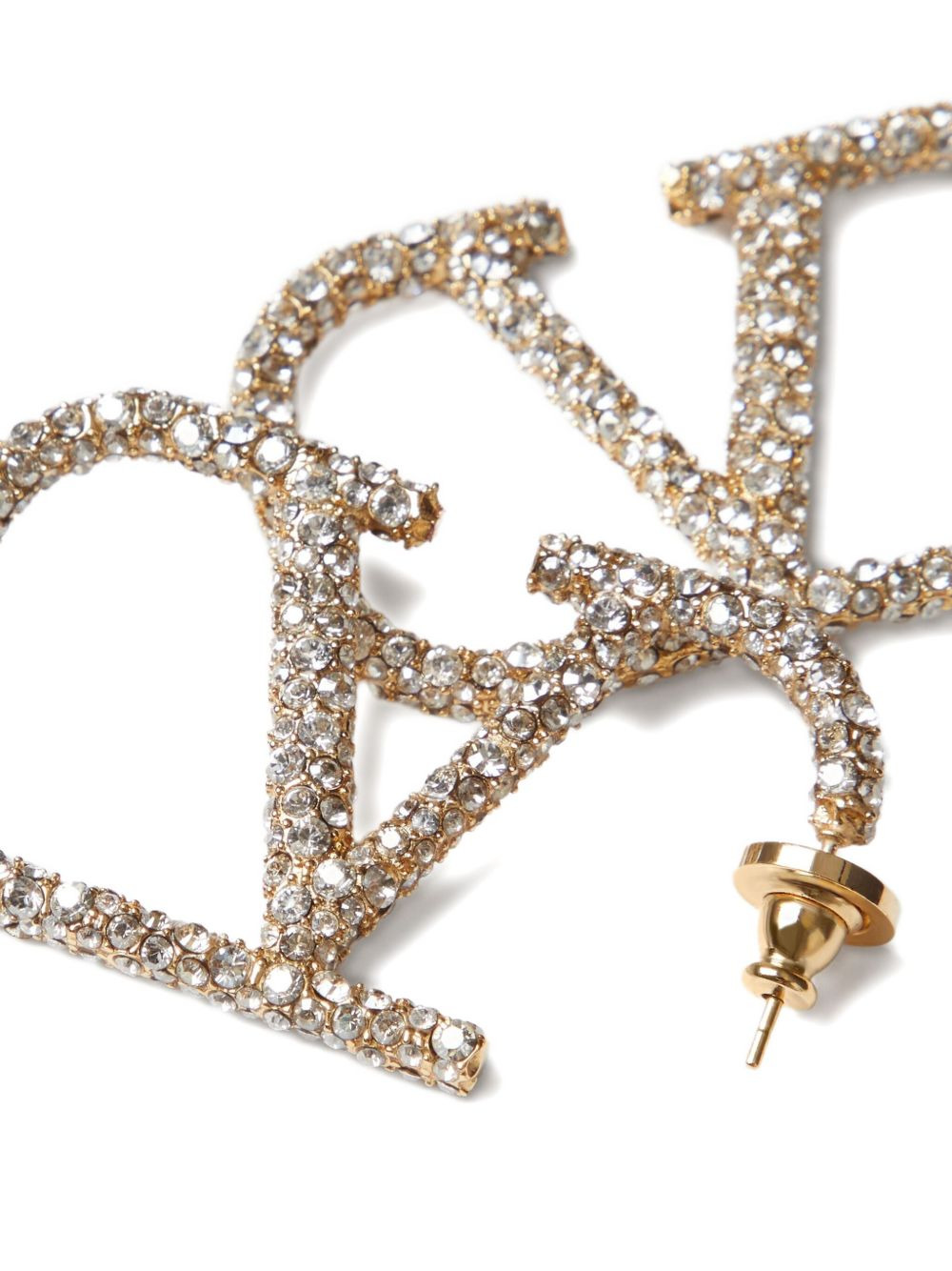rhinestone-embellished VLOGO earrings - 2