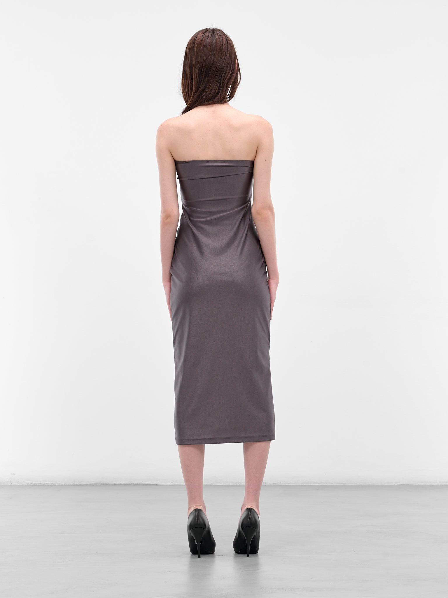 Gray Multi Buckle Midi Dress - 3