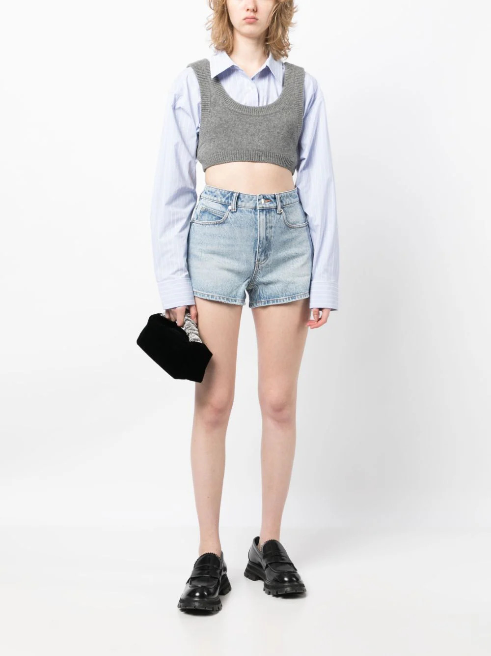 Shorty High-Rise Short In Denim - 2