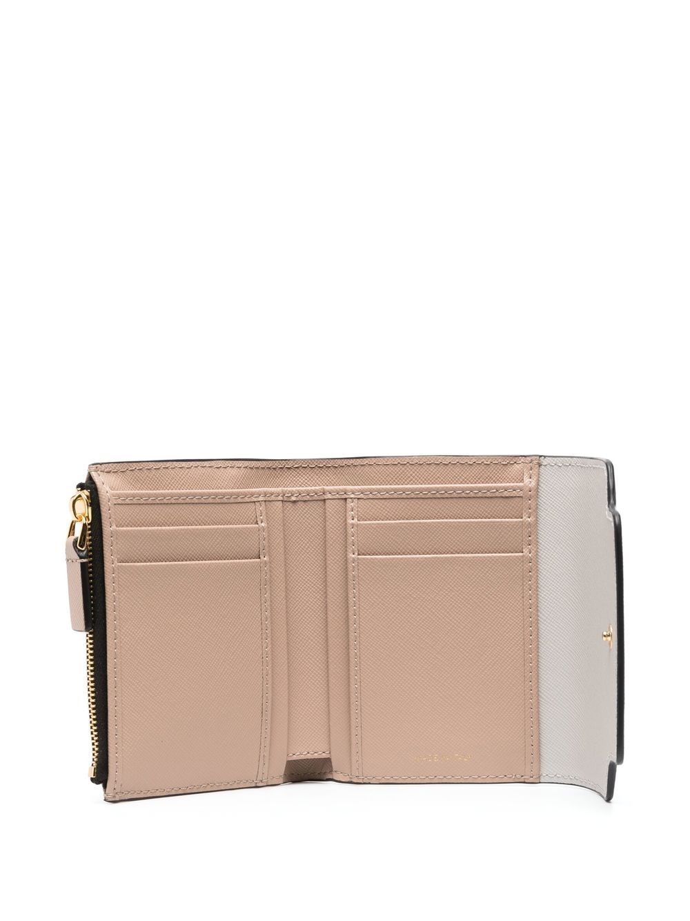 colour-block leather purse - 3