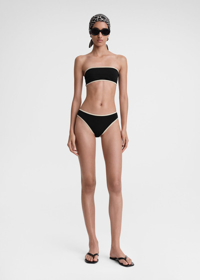 Totême Stripe edge strapless bikini top black outlook