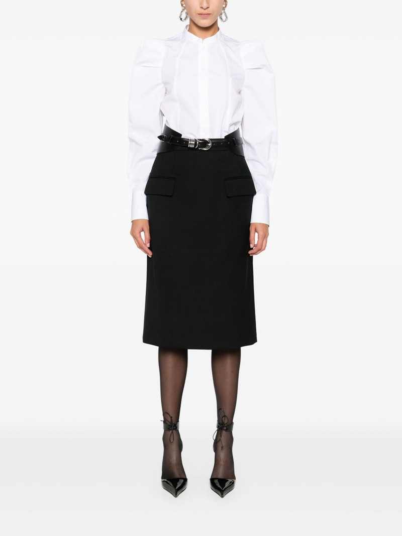Alexander McQueen puff-sleeve button-front shirt outlook
