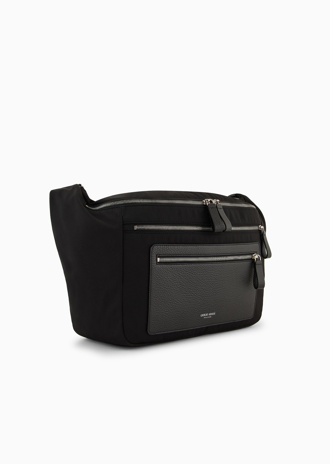 ASV nylon and pebbled leather large crossbody bag - 2