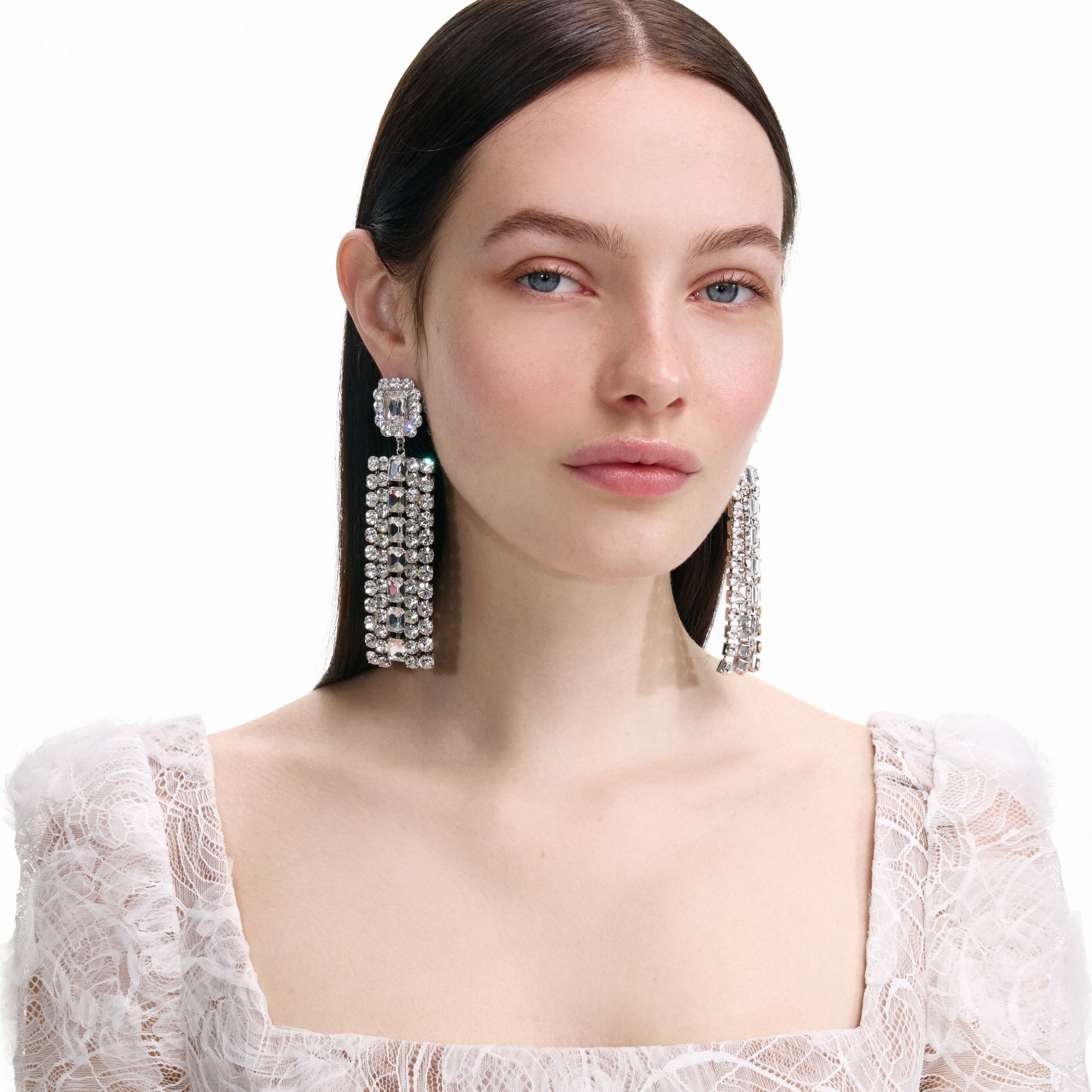 Multi Crystal Droplet Earrings - 3