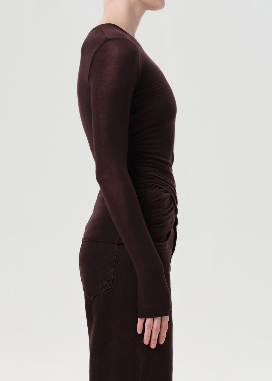 EVE TWIST TEE IN ROOT - 3