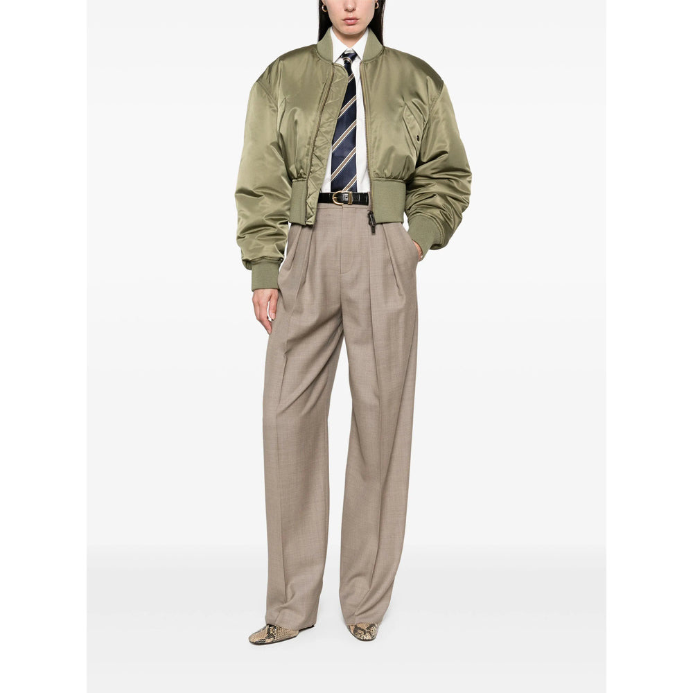 Saint Laurent Green Jackets - Bomber Jackets Women - 5