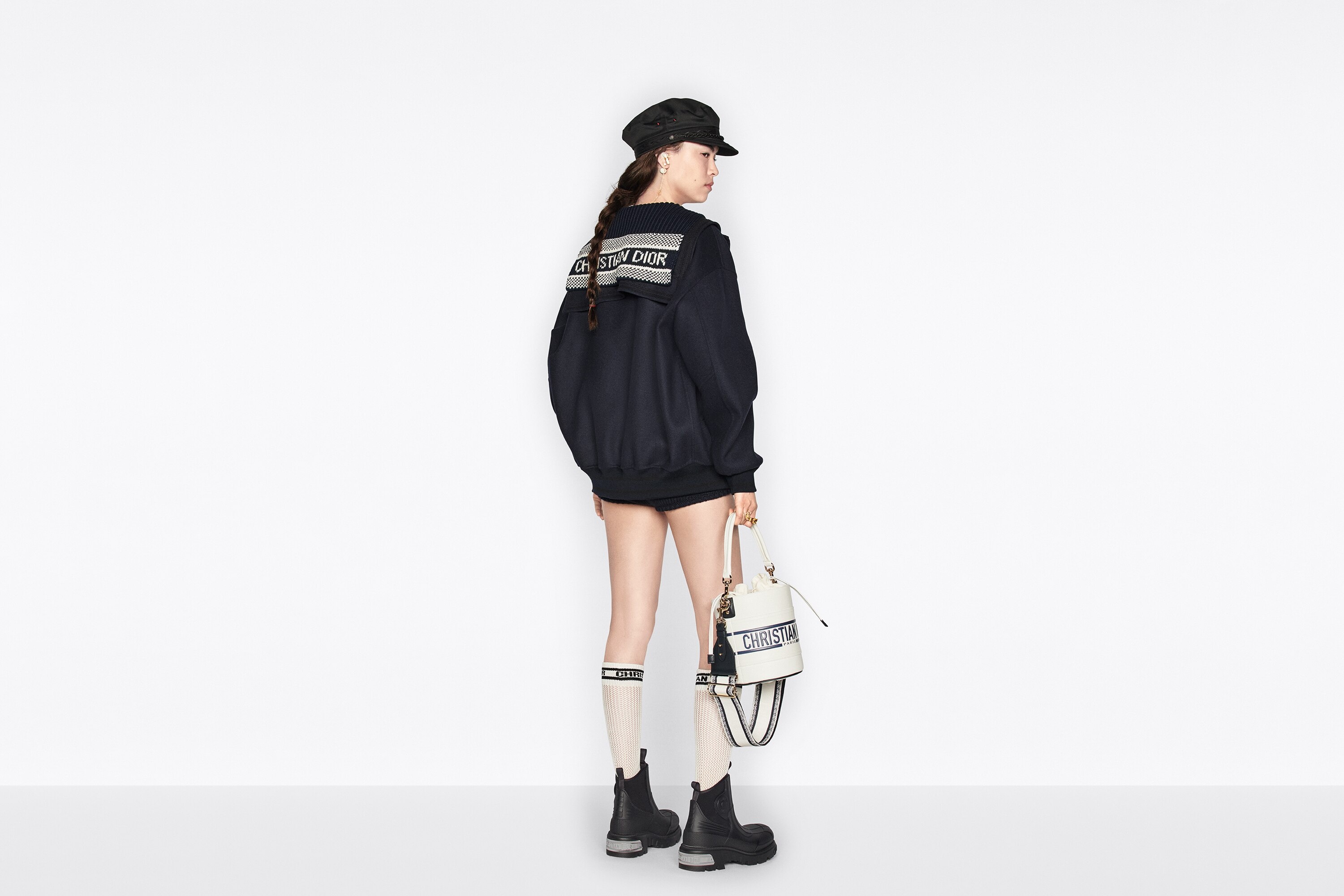 Bomber Jacket with Sailor Collar - 5