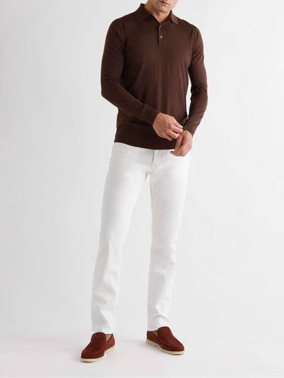 Loro Piana Wish Slim-Fit Virgin Wool Polo Shirt outlook